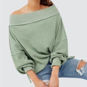 Free People Close to You Top - off shoulder shirt